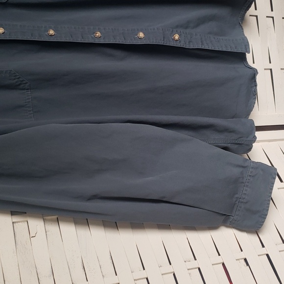 Carhartt long sleeve blue/gray button down work casual mens shirt size XL - Picture 3 of 6